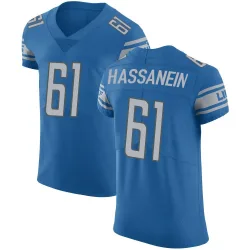 Men's Ahmed Hassanein Detroit Lions No.61 Elite Team Color Vapor Untouchable Jersey - Blue