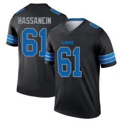 Men's Ahmed Hassanein Detroit Lions No.61 Legend Jersey - Black