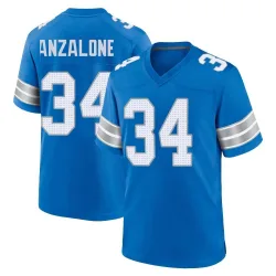 Men's Alex Anzalone Detroit Lions No.34 Game 2nd Jersey - Blue