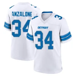 Men's Alex Anzalone Detroit Lions No.34 Game 2nd Jersey - White