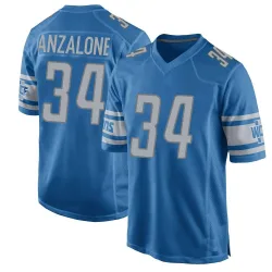 Men's Alex Anzalone Detroit Lions No.34 Game Team Color Jersey - Blue