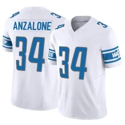 Men's Alex Anzalone Detroit Lions No.34 Limited Vapor F.U.S.E. Jersey - White