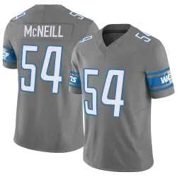 Men's Alim McNeill Detroit Lions No.54 Limited Silver Vapor F.U.S.E. Jersey