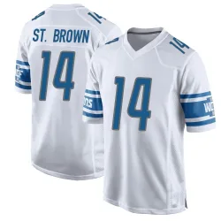 Men's Amon-Ra St. Brown Detroit Lions No.14 Game Jersey - White