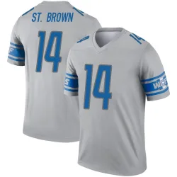 Men's Amon-Ra St. Brown Detroit Lions No.14 Legend Inverted Jersey - Gray