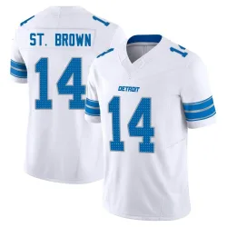 Men's Amon-Ra St. Brown Detroit Lions No.14 Limited Vapor F.U.S.E. 2nd Jersey - White