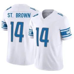 Men's Amon-Ra St. Brown Detroit Lions No.14 Limited Vapor F.U.S.E. Jersey - White