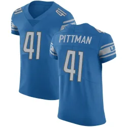 Men's Anthony Pittman Detroit Lions No.41 Elite Team Color Vapor Untouchable Jersey - Blue