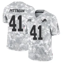 Men's Anthony Pittman Detroit Lions No.41 Limited 2024 Salute to Service Jersey - Arctic Camo