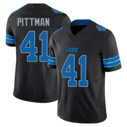 Men's Anthony Pittman Detroit Lions No.41 Limited Alternate Vapor F.U.S.E. 2nd Jersey - Black