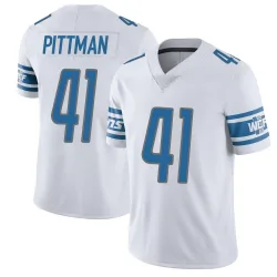 Men's Anthony Pittman Detroit Lions No.41 Limited Vapor Untouchable Jersey - White