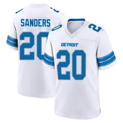 Men's Barry Sanders Detroit Lions No.20 Game 2nd Jersey - White