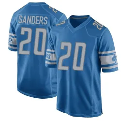 Men's Barry Sanders Detroit Lions No.20 Game Team Color Jersey - Blue
