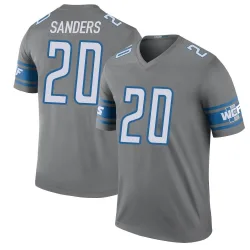 Men's Barry Sanders Detroit Lions No.20 Legend Color Rush Steel Jersey