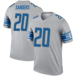 Men's Barry Sanders Detroit Lions No.20 Legend Inverted Jersey - Gray