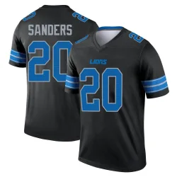Men's Barry Sanders Detroit Lions No.20 Legend Jersey - Black
