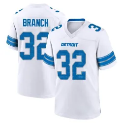 Men's Brian Branch Detroit Lions No.32 Game 2nd Jersey - White