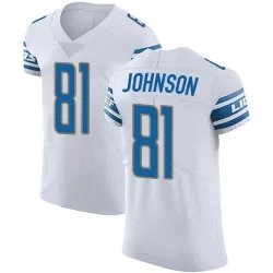 Men's Calvin Johnson Detroit Lions No.81 Elite Vapor Untouchable Jersey - White