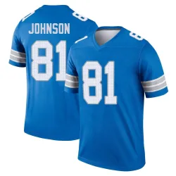 Men's Calvin Johnson Detroit Lions No.81 Legend 2nd Jersey - Blue