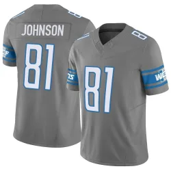 Men's Calvin Johnson Detroit Lions No.81 Limited Silver Vapor F.U.S.E. Jersey