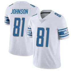 Men's Calvin Johnson Detroit Lions No.81 Limited Vapor Untouchable Jersey - White