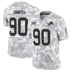 Men's Chris Smith Detroit Lions No.90 Limited 2024 Salute to Service Jersey - Arctic Camo