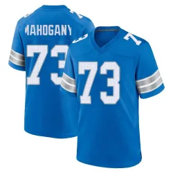 Men's Christian Mahogany Detroit Lions No.73 Game 2nd Jersey - Blue