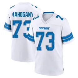Men's Christian Mahogany Detroit Lions No.73 Game 2nd Jersey - White