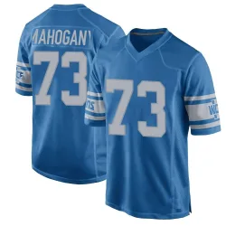 Men's Christian Mahogany Detroit Lions No.73 Game Throwback Vapor Untouchable Jersey - Blue