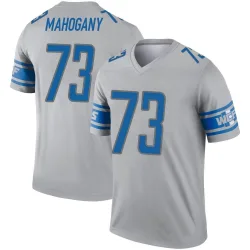 Men's Christian Mahogany Detroit Lions No.73 Legend Inverted Jersey - Gray