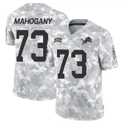 Men's Christian Mahogany Detroit Lions No.73 Limited 2024 Salute to Service Jersey - Arctic Camo