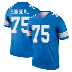 Men's Colby Sorsdal Detroit Lions No.75 Legend 2nd Jersey - Blue