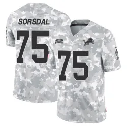 Men's Colby Sorsdal Detroit Lions No.75 Limited 2024 Salute to Service Jersey - Arctic Camo