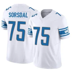 Men's Colby Sorsdal Detroit Lions No.75 Limited Vapor F.U.S.E. Jersey - White