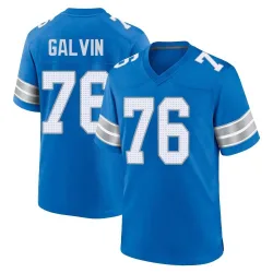 Men's Connor Galvin Detroit Lions No.76 Game 2nd Jersey - Blue