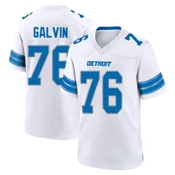 Men's Connor Galvin Detroit Lions No.76 Game 2nd Jersey - White