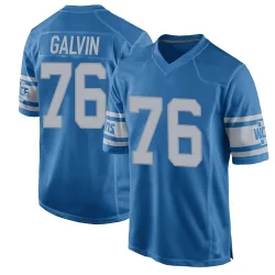 Men's Connor Galvin Detroit Lions No.76 Game Throwback Vapor Untouchable Jersey - Blue