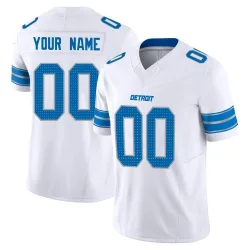 Men's Custom Detroit Lions No.00 Limited Vapor F.U.S.E. 2nd Jersey - White