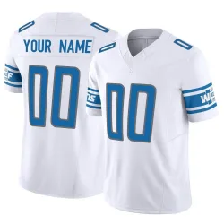 Men's Custom Detroit Lions No.00 Limited Vapor F.U.S.E. Jersey - White