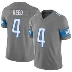 Men's D.J. Reed Detroit Lions No.4 Limited Silver Vapor F.U.S.E. Jersey
