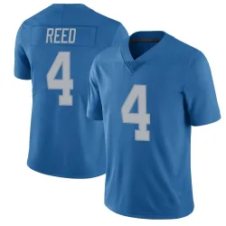 Men's D.J. Reed Detroit Lions No.4 Limited Throwback Vapor Untouchable Jersey - Blue
