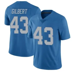 Men's DaRon Gilbert Detroit Lions No.43 Limited Throwback Vapor Untouchable Jersey - Blue