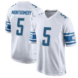 Men's David Montgomery Detroit Lions No.5 Game Jersey - White