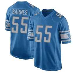 Men's Derrick Barnes Detroit Lions No.55 Game Team Color Jersey - Blue