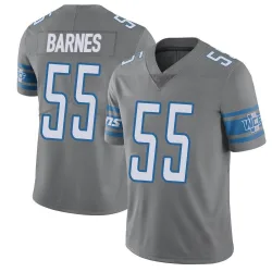 Men's Derrick Barnes Detroit Lions No.55 Limited Color Rush Steel Vapor Untouchable Jersey