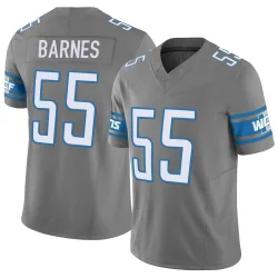 Men's Derrick Barnes Detroit Lions No.55 Limited Silver Vapor F.U.S.E. Jersey