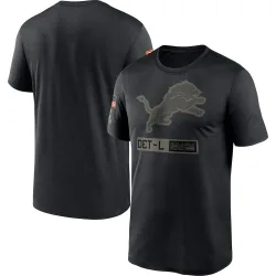 Men's Detroit Lions No. 2020 Salute to Service Team Logo Performance T-Shirt - Black