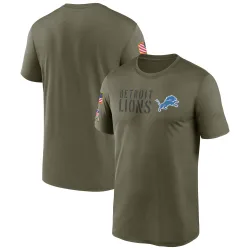 Men's Detroit Lions No. Legend 2022 Salute to Service Team T-Shirt - Olive