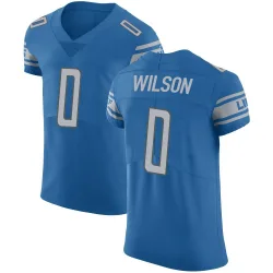 Men's Divaad Wilson Detroit Lions No.0 Elite Team Color Vapor Untouchable Jersey - Blue