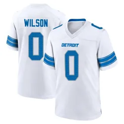 Men's Divaad Wilson Detroit Lions No.0 Game 2nd Jersey - White